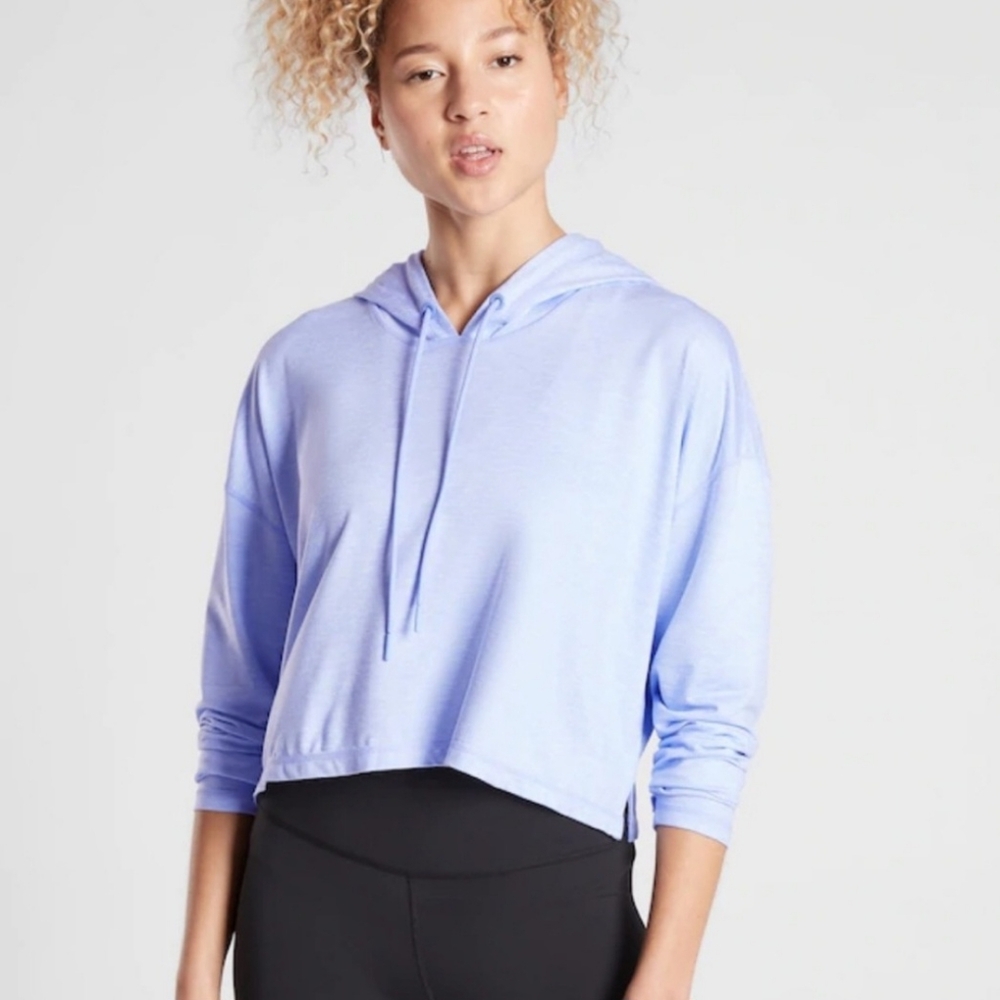 Athleta Short XL Blue Ultrasoft Hoodie